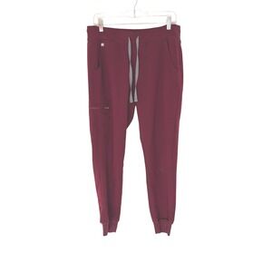 Figs Women's Burgundy Zamora Jogger Scrub Pants Medical Nursing Hospital Medium